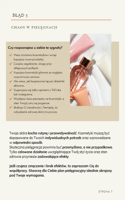 Błąd 5: chaos w pielęgnacji